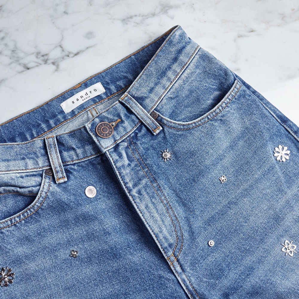 High Waited Studded Embellish Locodice Jean